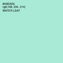 #A8EAD6 - Water Leaf Color Image