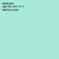 #A8EAD9 - Water Leaf Color Image