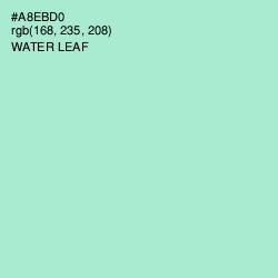 #A8EBD0 - Water Leaf Color Image