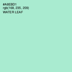 #A8EBD1 - Water Leaf Color Image
