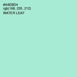 #A8EBD4 - Water Leaf Color Image