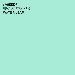 #A8EBD7 - Water Leaf Color Image