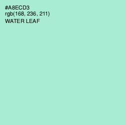 #A8ECD3 - Water Leaf Color Image