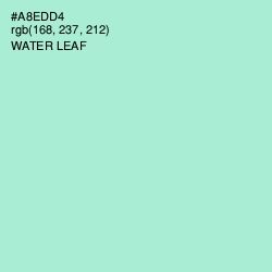 #A8EDD4 - Water Leaf Color Image