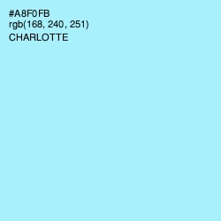 #A8F0FB - Charlotte Color Image