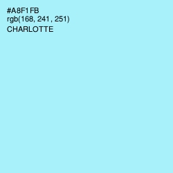 #A8F1FB - Charlotte Color Image