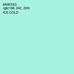 #A8F2E0 - Ice Cold Color Image