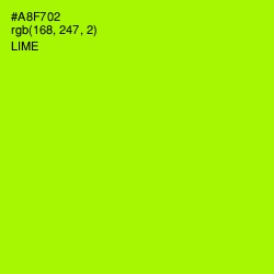 #A8F702 - Lime Color Image