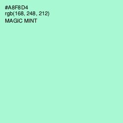 #A8F8D4 - Magic Mint Color Image