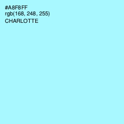#A8F8FF - Charlotte Color Image