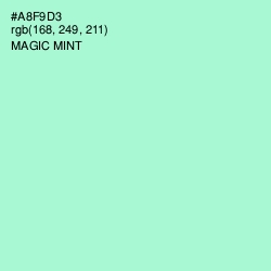 #A8F9D3 - Magic Mint Color Image