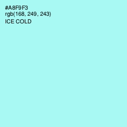 #A8F9F3 - Ice Cold Color Image