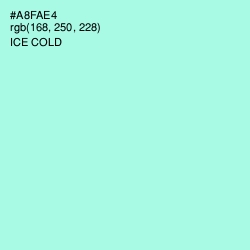 #A8FAE4 - Ice Cold Color Image