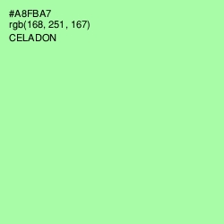 #A8FBA7 - Celadon Color Image