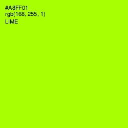 #A8FF01 - Lime Color Image