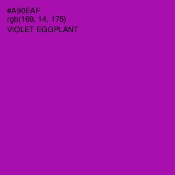 #A90EAF - Violet Eggplant Color Image