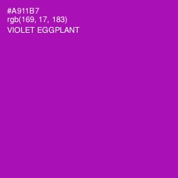 #A911B7 - Violet Eggplant Color Image