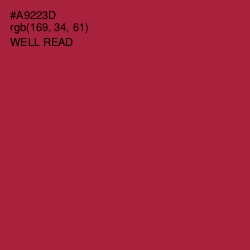 #A9223D - Well Read Color Image