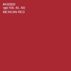 #A92832 - Mexican Red Color Image