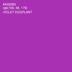 #A930B3 - Violet Eggplant Color Image