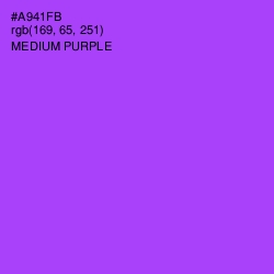 #A941FB - Medium Purple Color Image