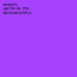 #A942FD - Medium Purple Color Image