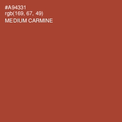 #A94331 - Medium Carmine Color Image