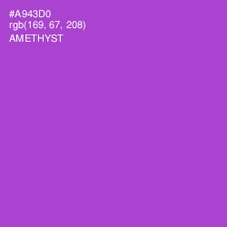 #A943D0 - Amethyst Color Image