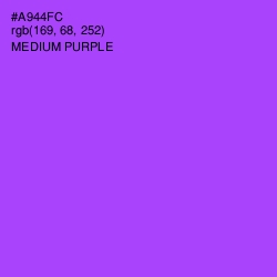 #A944FC - Medium Purple Color Image