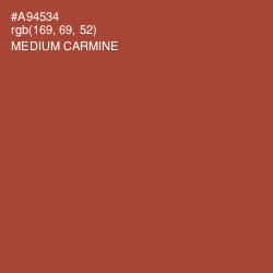 #A94534 - Medium Carmine Color Image