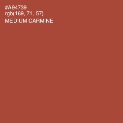 #A94739 - Medium Carmine Color Image