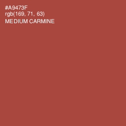 #A9473F - Medium Carmine Color Image