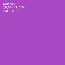 #A947C3 - Amethyst Color Image