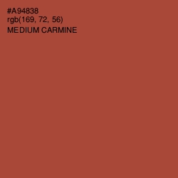 #A94838 - Medium Carmine Color Image