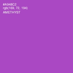 #A948C2 - Amethyst Color Image