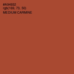 #A94932 - Medium Carmine Color Image