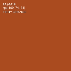 #A94A1F - Fiery Orange Color Image