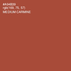 #A94B39 - Medium Carmine Color Image