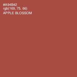 #A94B42 - Apple Blossom Color Image