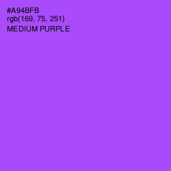 #A94BFB - Medium Purple Color Image