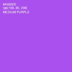 #A950EE - Medium Purple Color Image