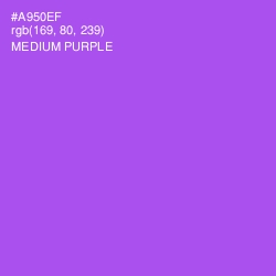 #A950EF - Medium Purple Color Image