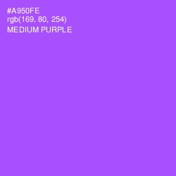 #A950FE - Medium Purple Color Image