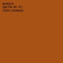 #A95215 - Fiery Orange Color Image