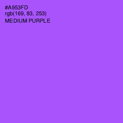 #A953FD - Medium Purple Color Image