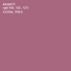 #A9667F - Coral Tree Color Image