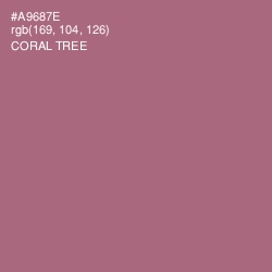 #A9687E - Coral Tree Color Image