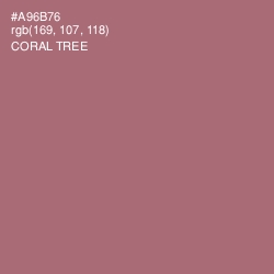 #A96B76 - Coral Tree Color Image