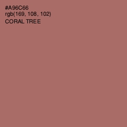 #A96C66 - Coral Tree Color Image