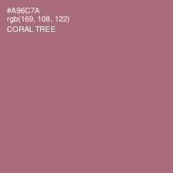 #A96C7A - Coral Tree Color Image